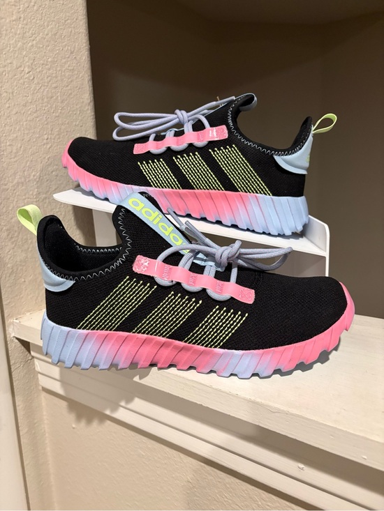 adidas Other - NEW Adidas Kaptir Flow K Black Pink Blue Green Unisex Athletic Sneakers Youth 5Y